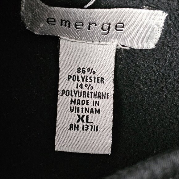 🔥Emerge Softshell Full Zip Long Sleeve Fleece Lined Black Jacket - Picture 2 of 9